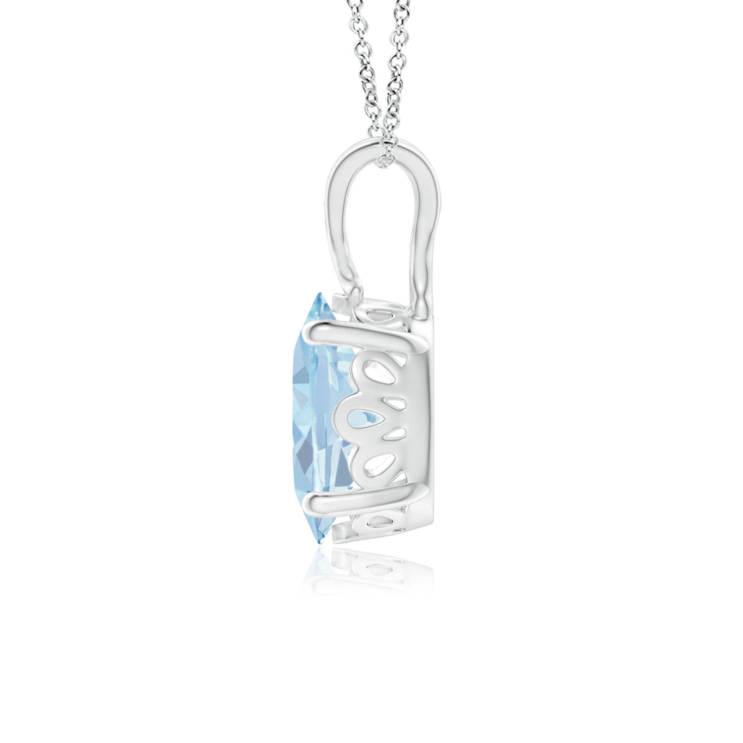 A - Aquamarine / 1 CT / 14 KT White Gold