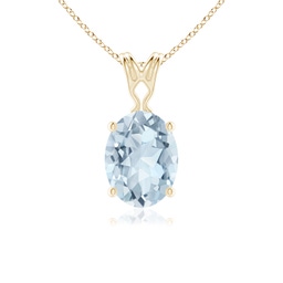 Vintage Inspired Yellow Gold Aquamarine Necklaces & Pendants
