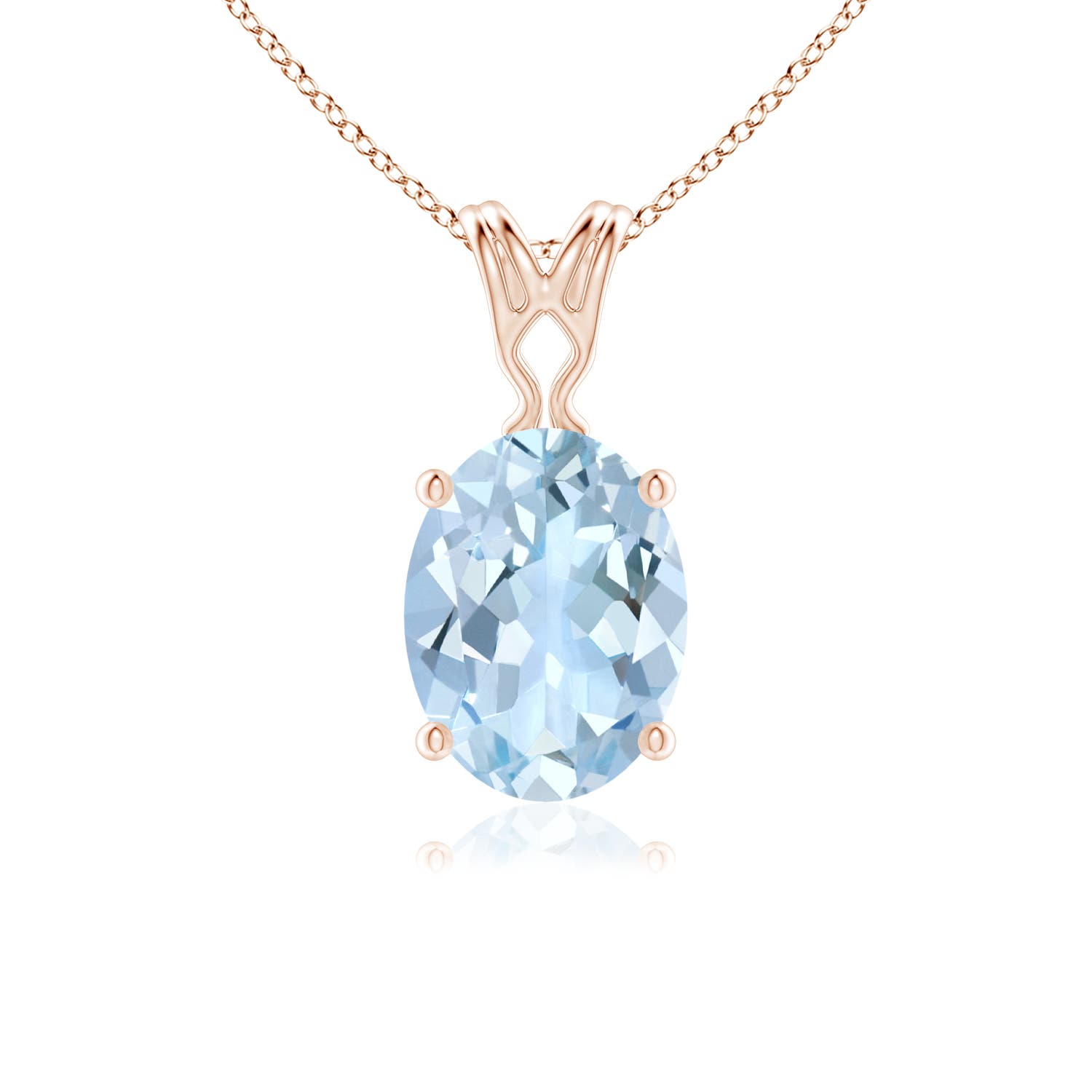 AA - Aquamarine / 1 CT / 14 KT Rose Gold