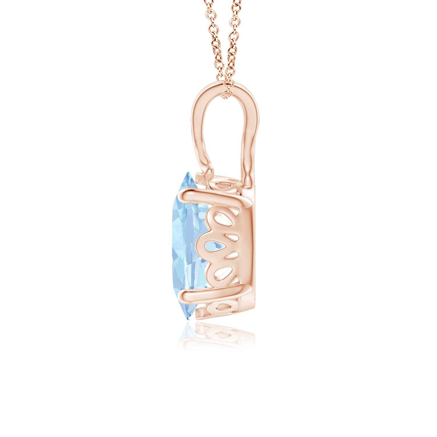 AA - Aquamarine / 1 CT / 14 KT Rose Gold