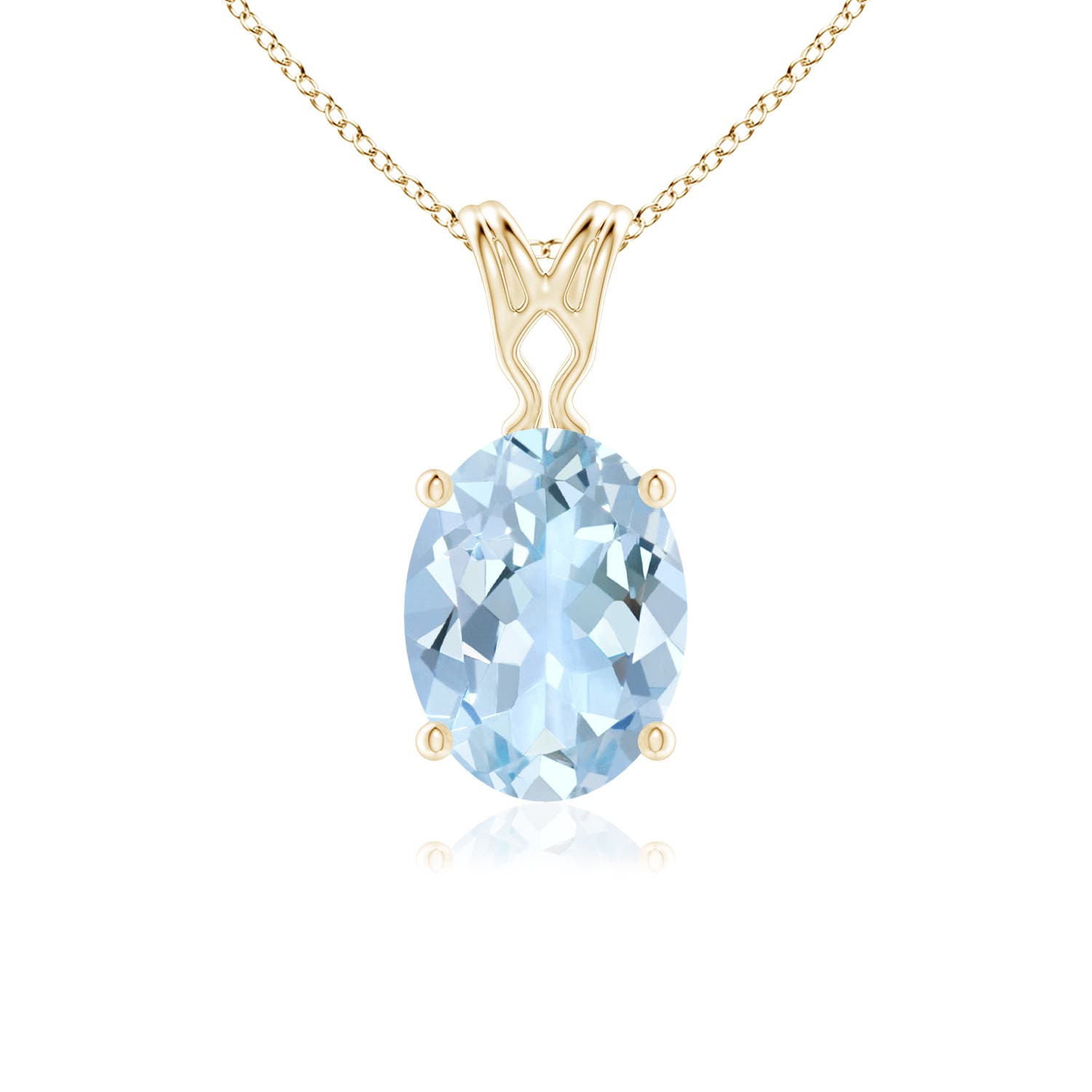 AA - Aquamarine / 1 CT / 14 KT Yellow Gold