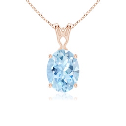 Oval Aquamarine Solitaire Necklaces & Pendants
