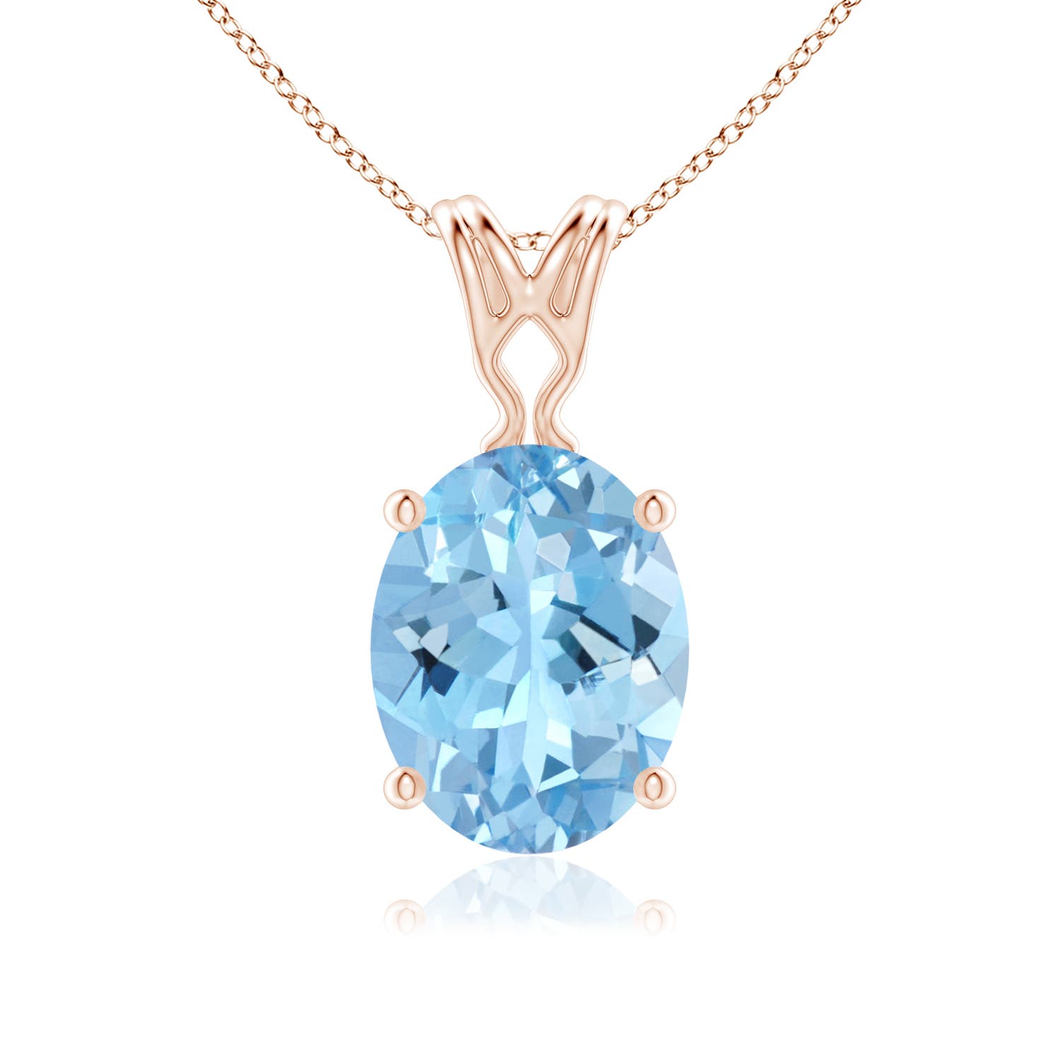 AAAA - Aquamarine / 1.5 CT / 14 KT Rose Gold