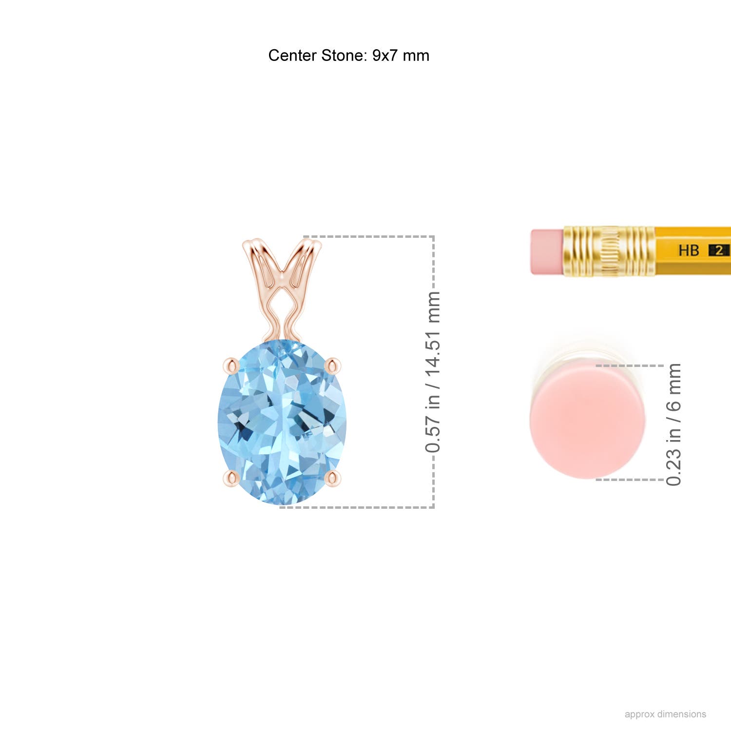 AAAA - Aquamarine / 1.5 CT / 14 KT Rose Gold