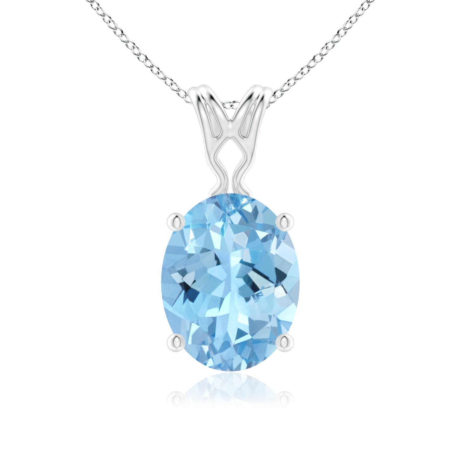 AAAA - Aquamarine / 1.5 CT / 14 KT White Gold