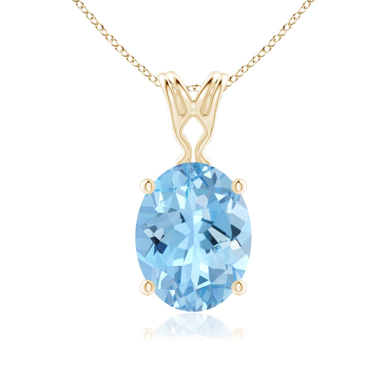 AAAA - Aquamarine / 1.5 CT / 14 KT Yellow Gold