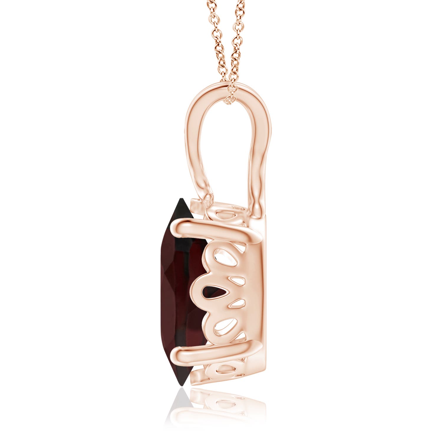 A - Garnet / 2.95 CT / 14 KT Rose Gold