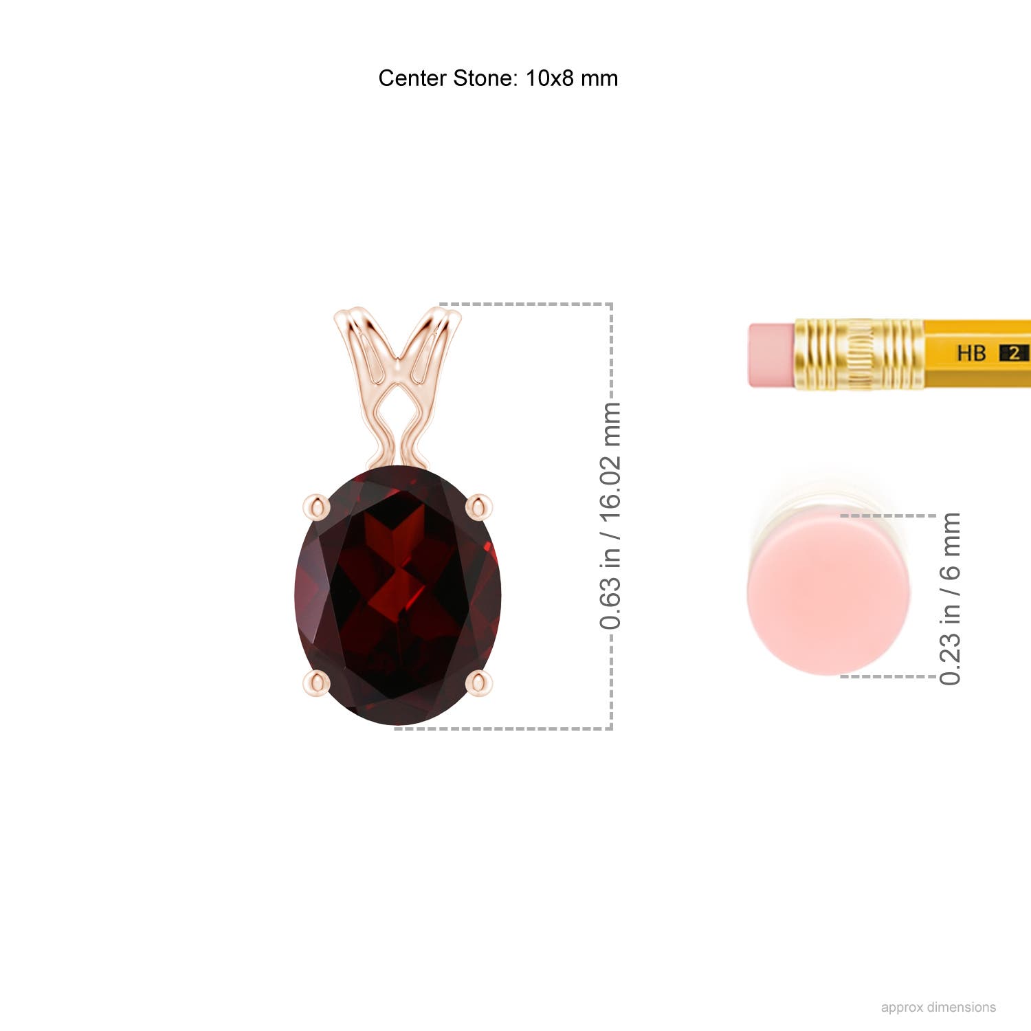 A - Garnet / 2.95 CT / 14 KT Rose Gold