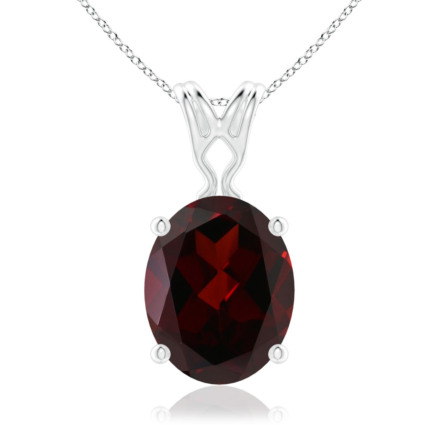 A - Garnet / 2.95 CT / 14 KT White Gold