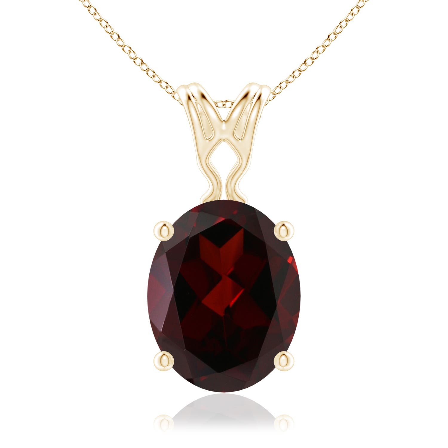 A - Garnet / 2.95 CT / 14 KT Yellow Gold