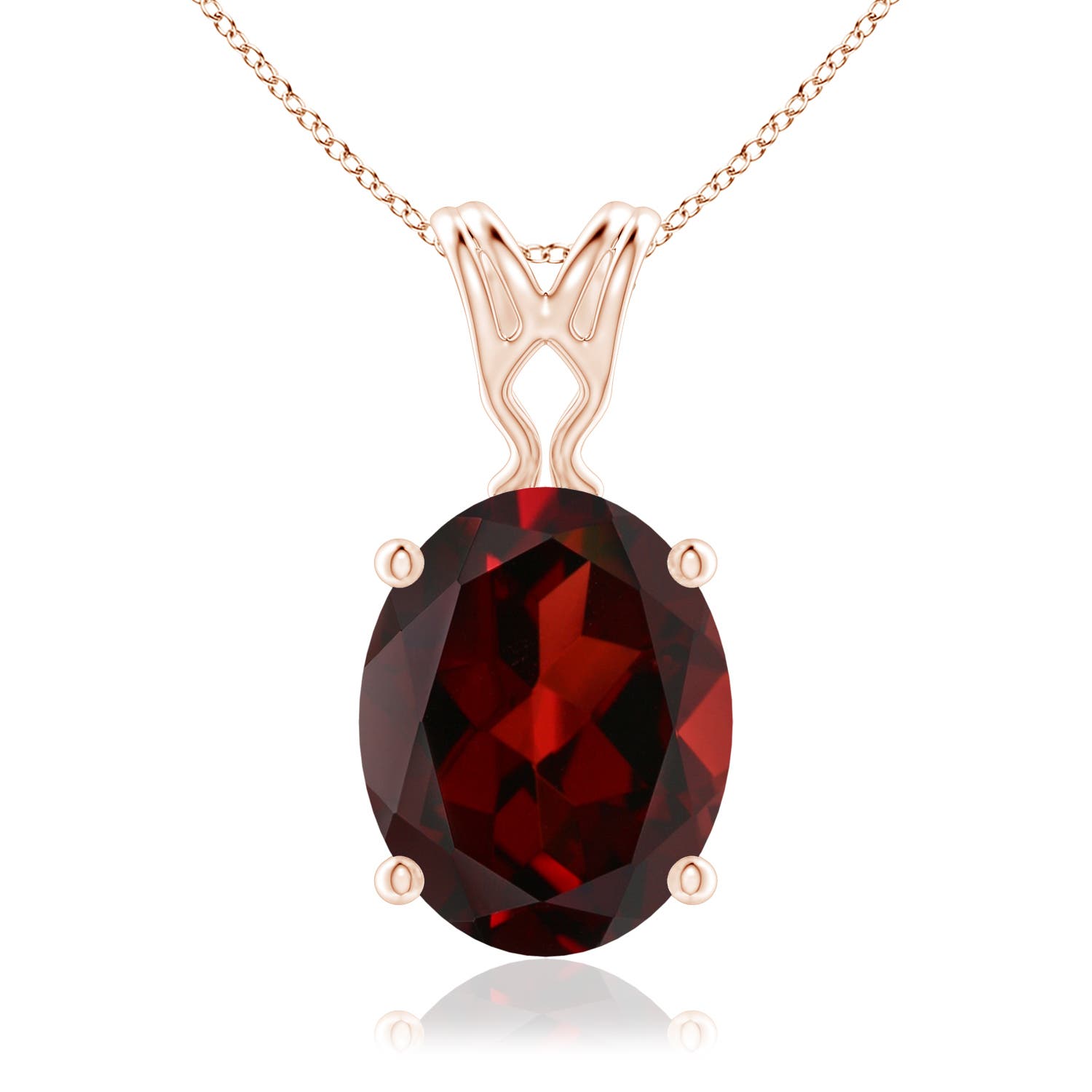 AAA - Garnet / 2.95 CT / 14 KT Rose Gold