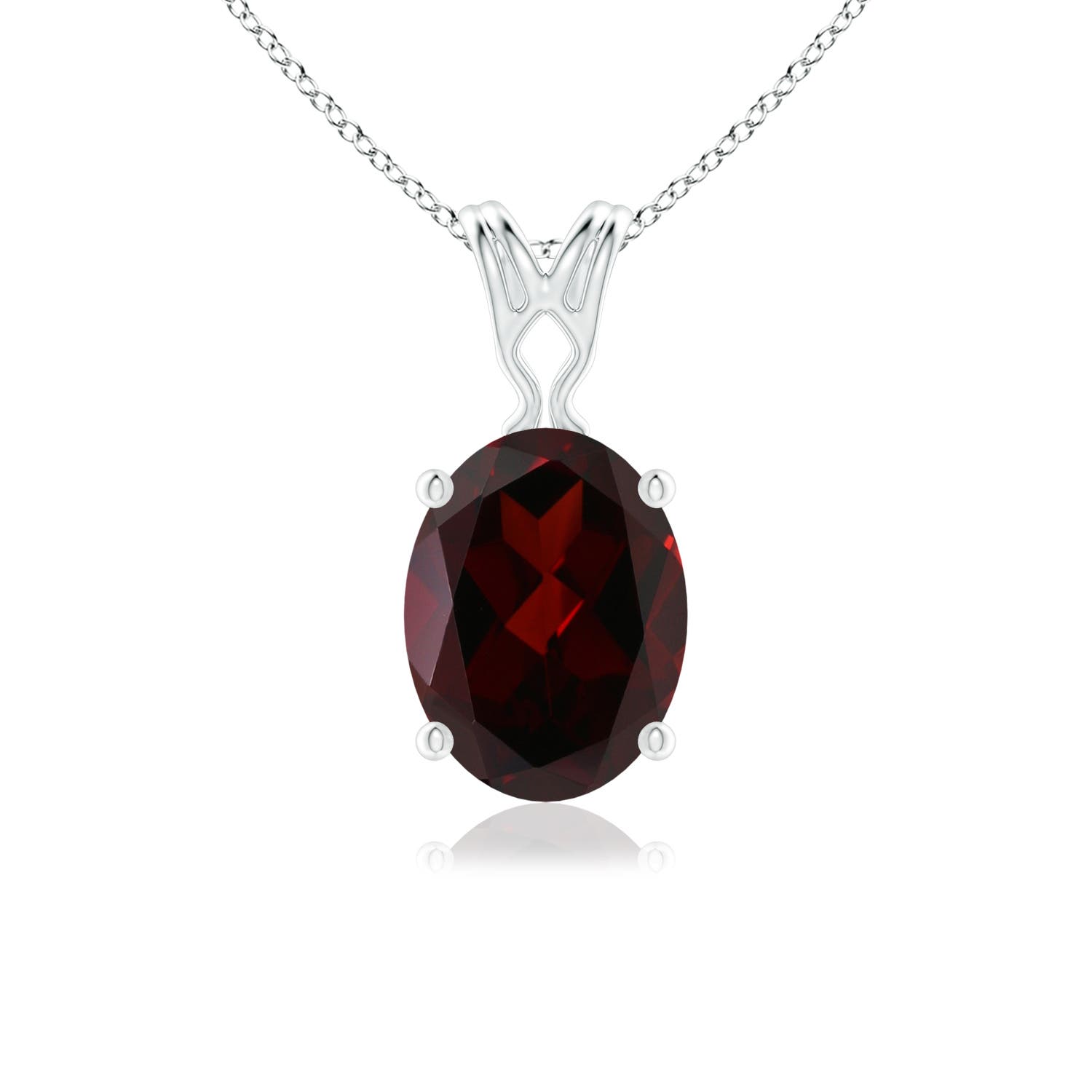 A - Garnet / 1.45 CT / 14 KT White Gold