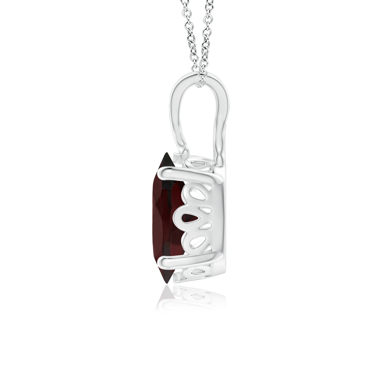 A - Garnet / 1.45 CT / 14 KT White Gold