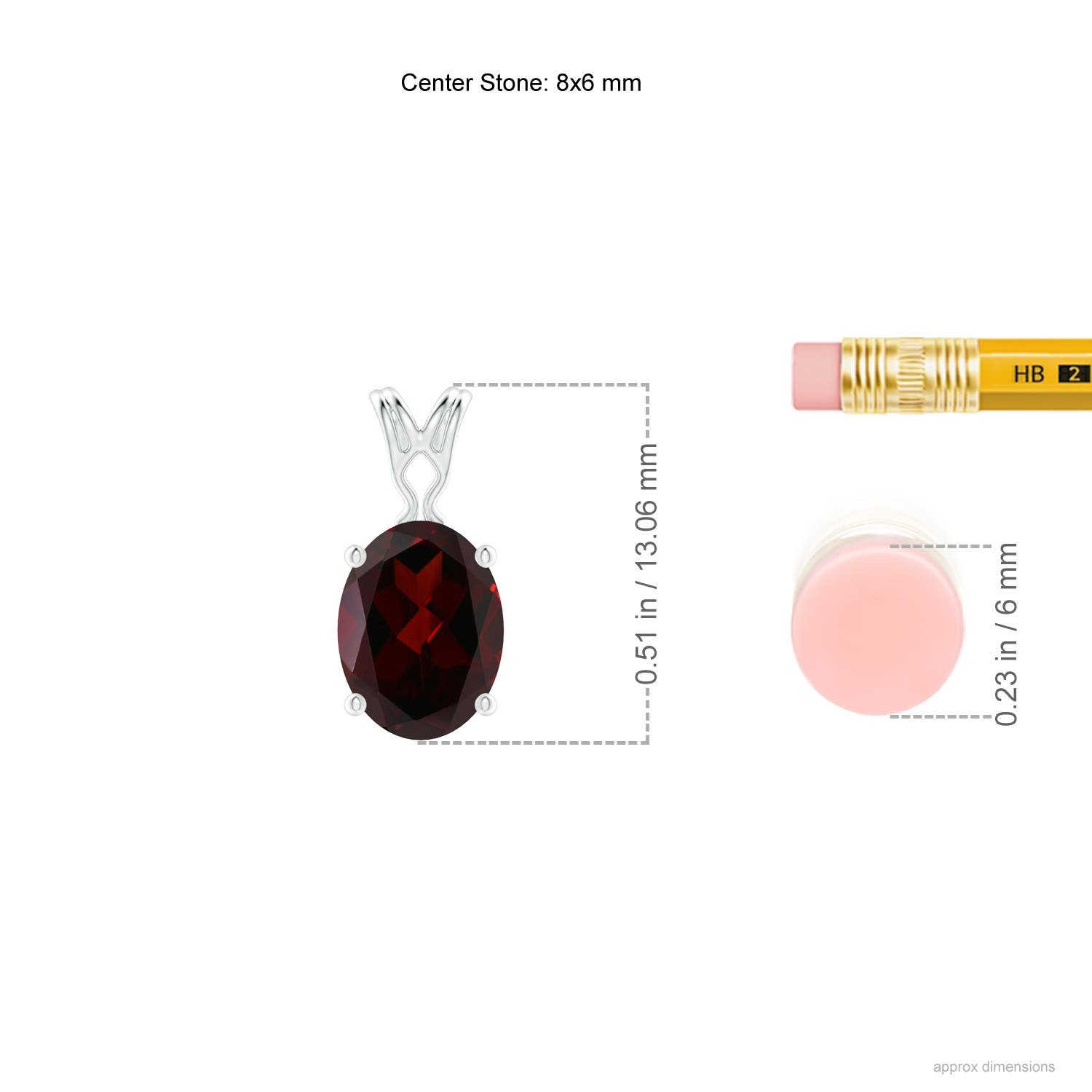 A - Garnet / 1.45 CT / 14 KT White Gold