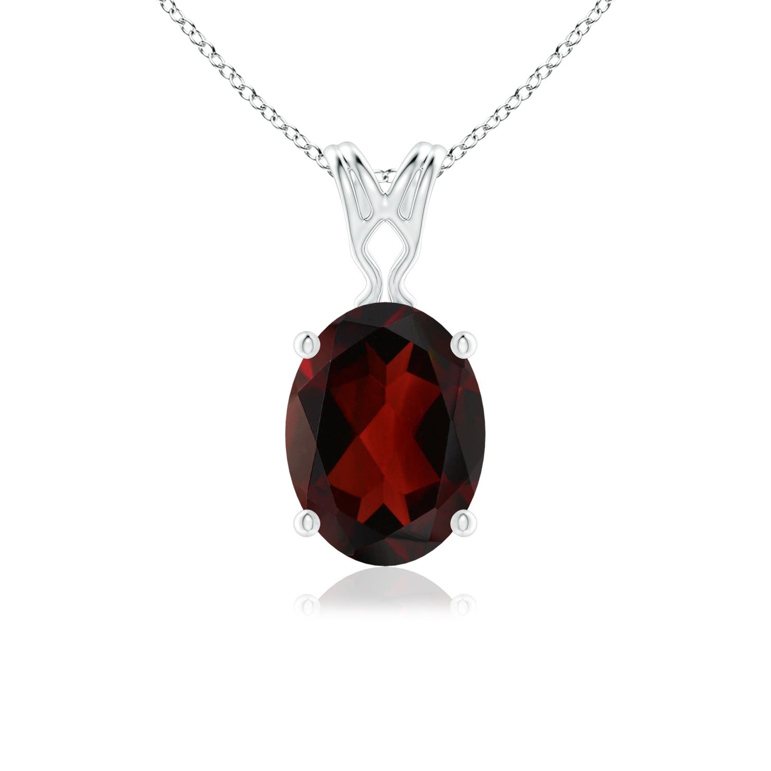 AA - Garnet / 1.45 CT / 14 KT White Gold