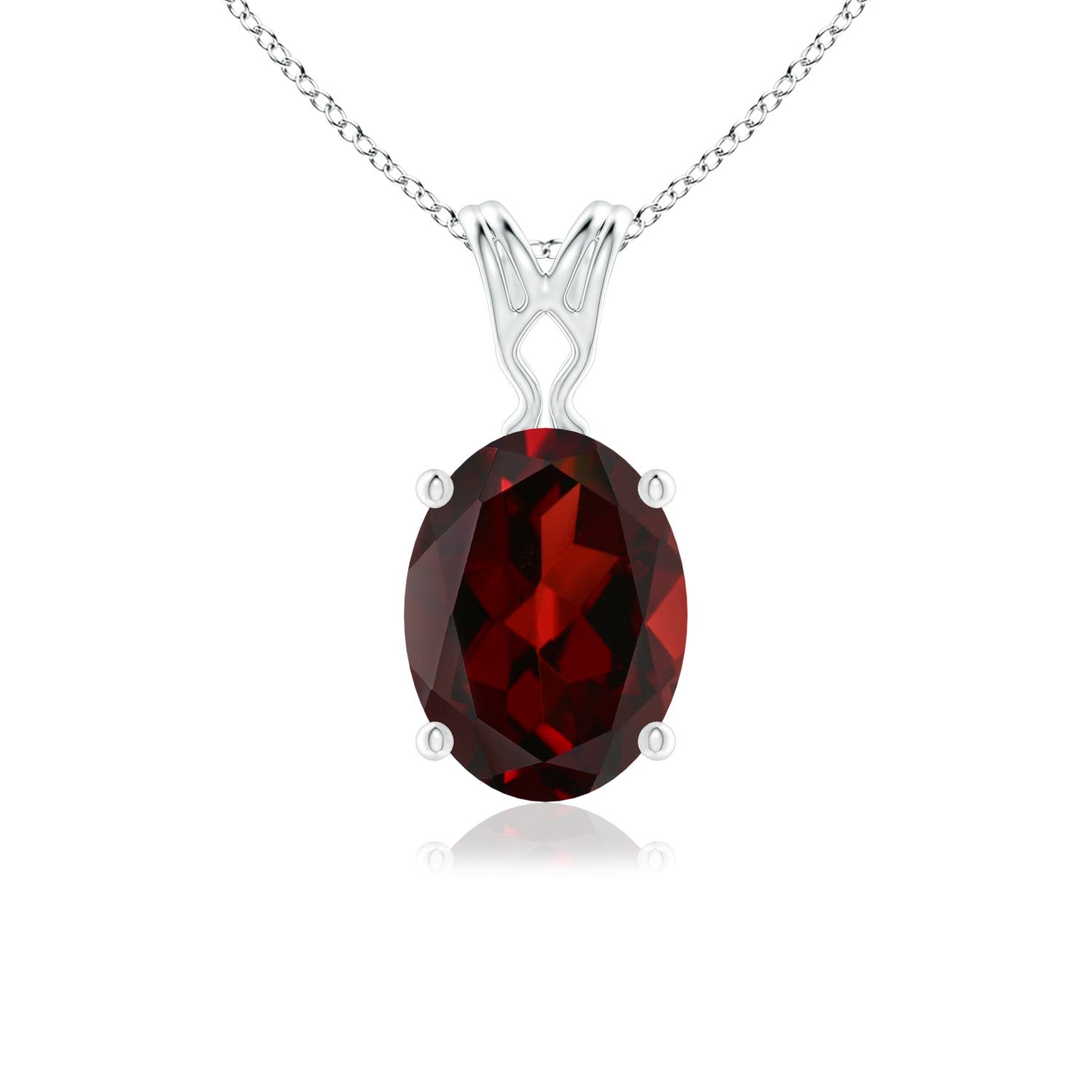 AAA - Garnet / 1.45 CT / 14 KT White Gold