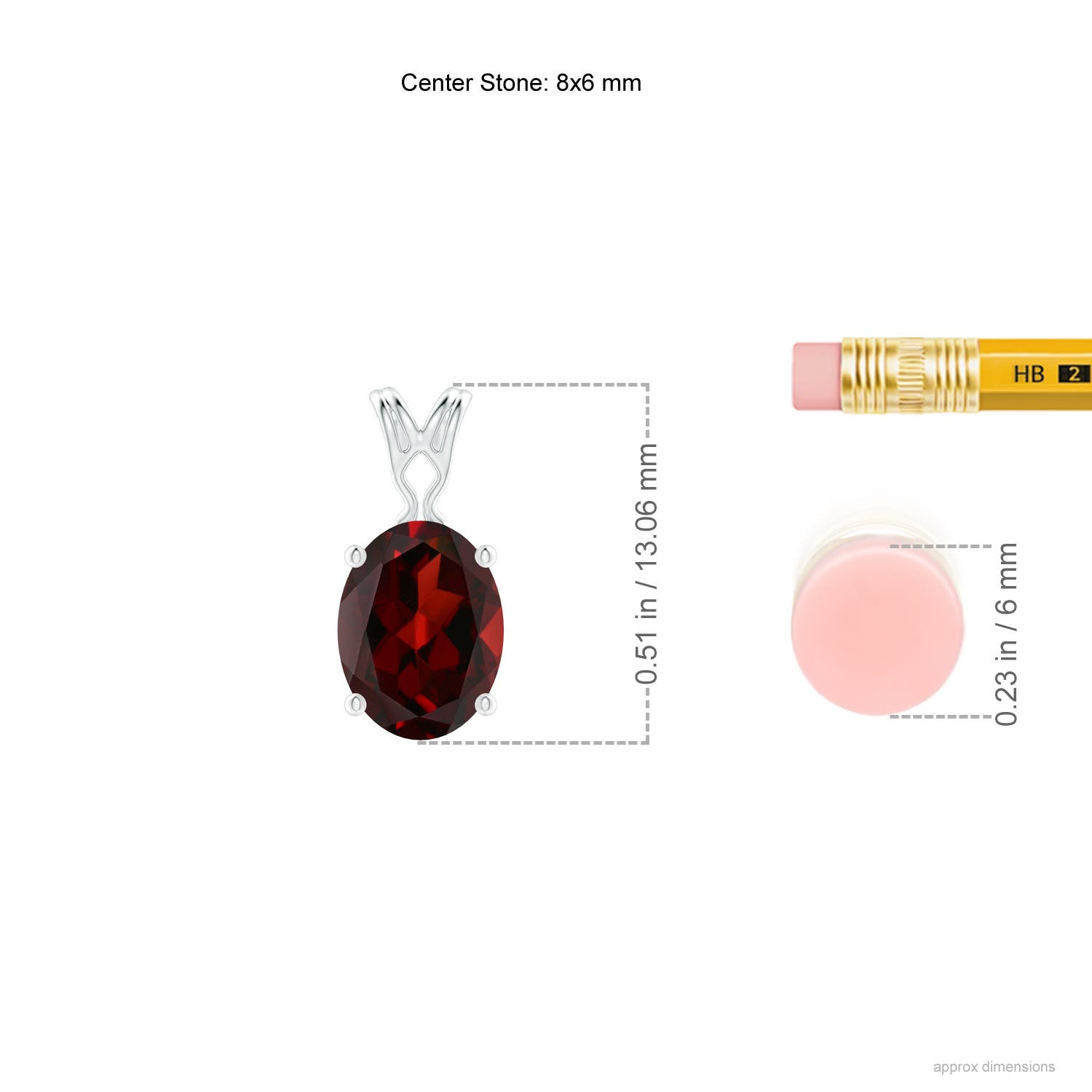 AAA - Garnet / 1.45 CT / 14 KT White Gold