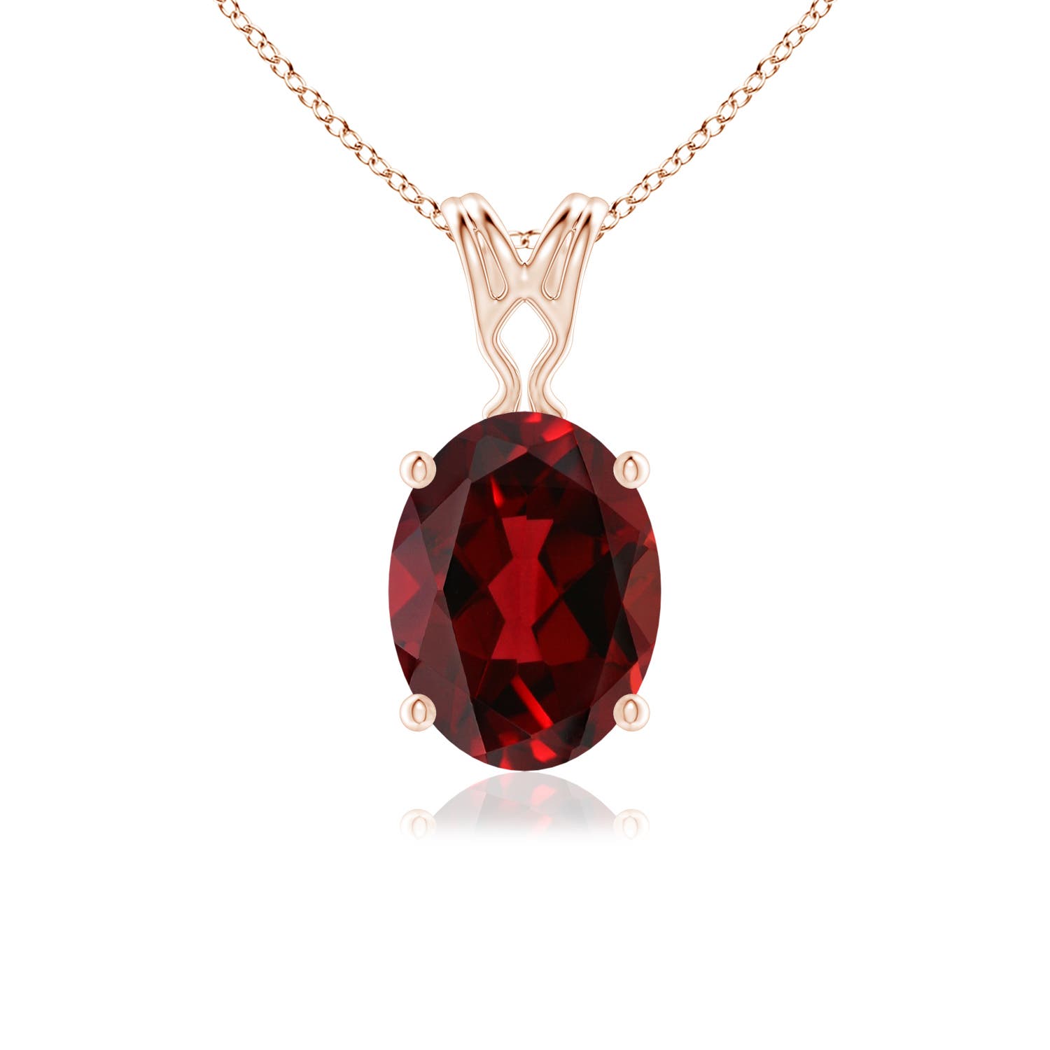 AAAA - Garnet / 1.45 CT / 14 KT Rose Gold