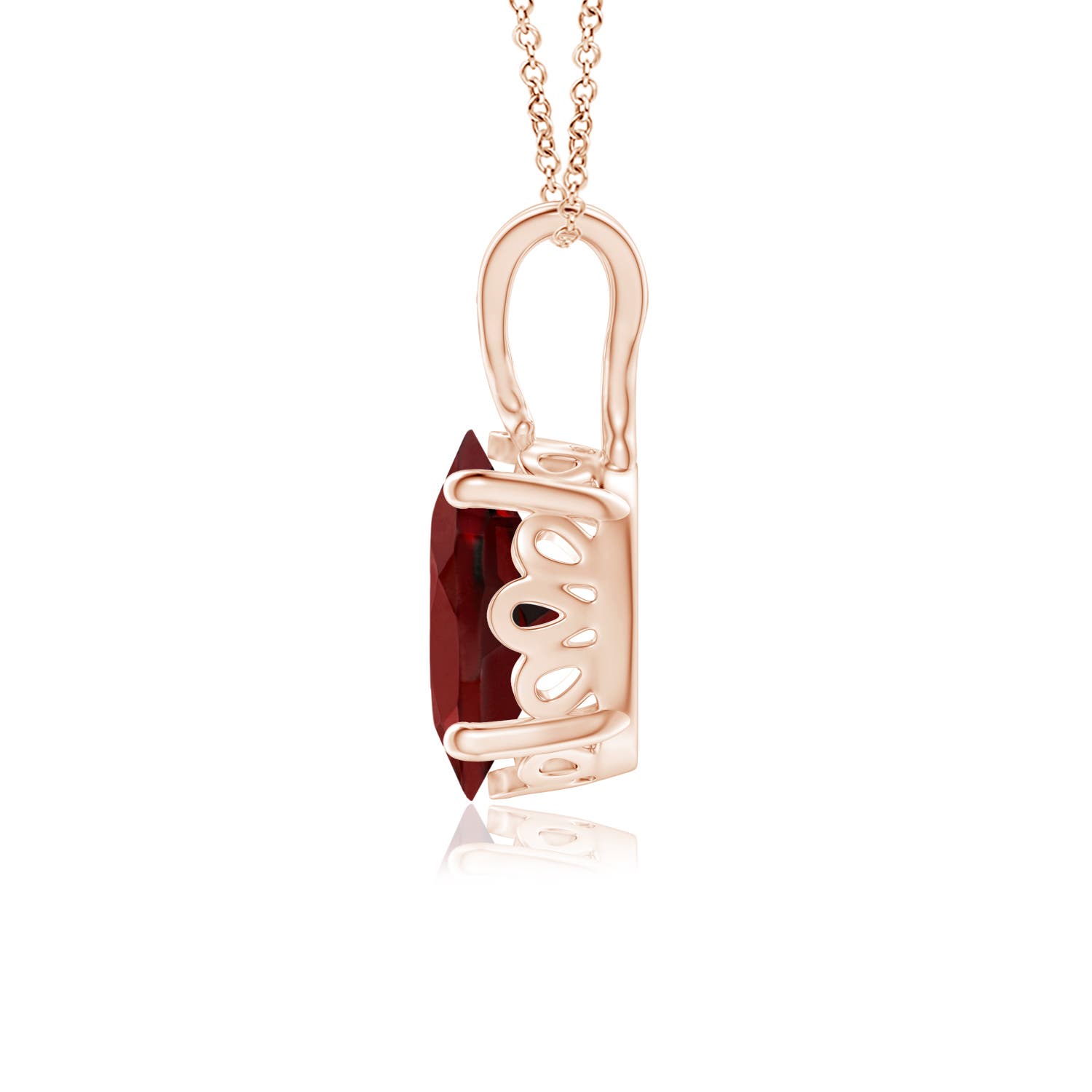 AAAA - Garnet / 1.45 CT / 14 KT Rose Gold