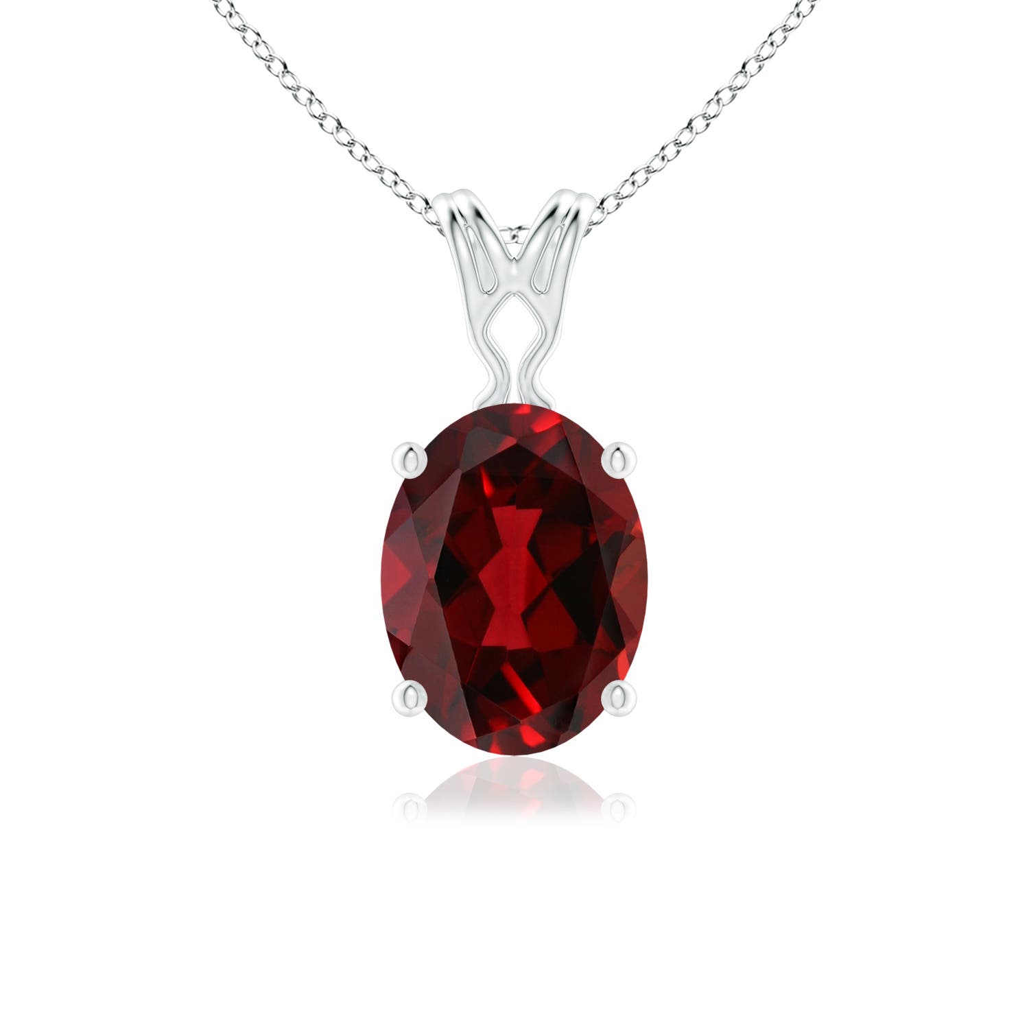 AAAA - Garnet / 1.45 CT / 14 KT White Gold