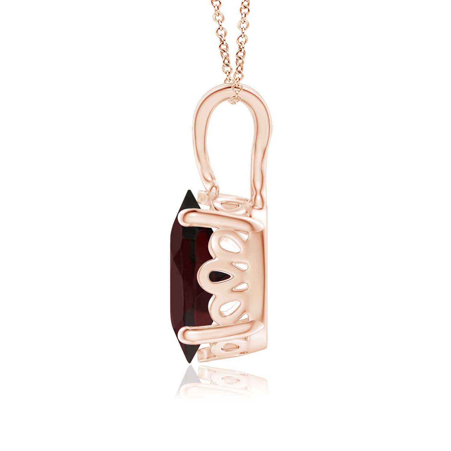 A - Garnet / 2 CT / 14 KT Rose Gold