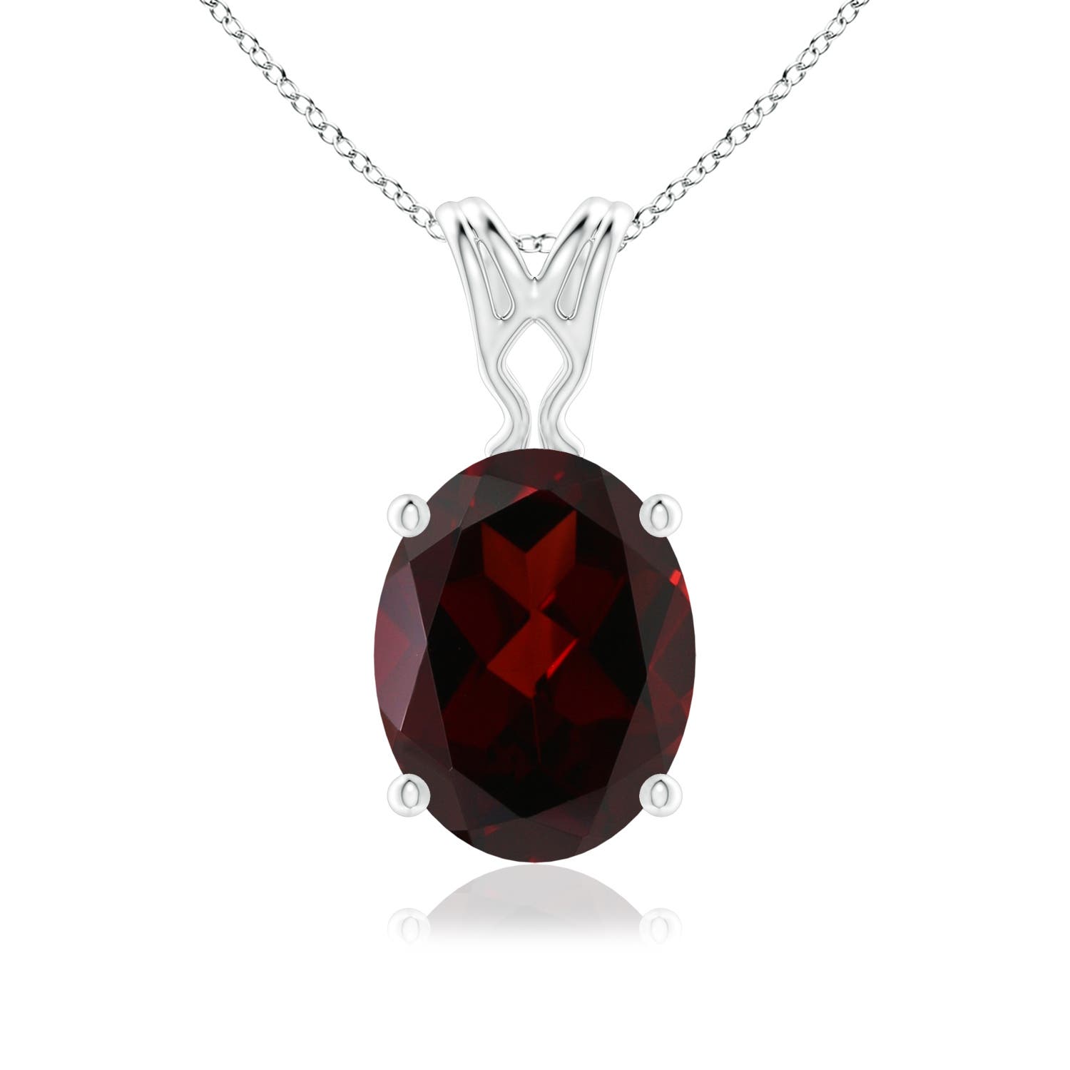 A - Garnet / 2 CT / 14 KT White Gold