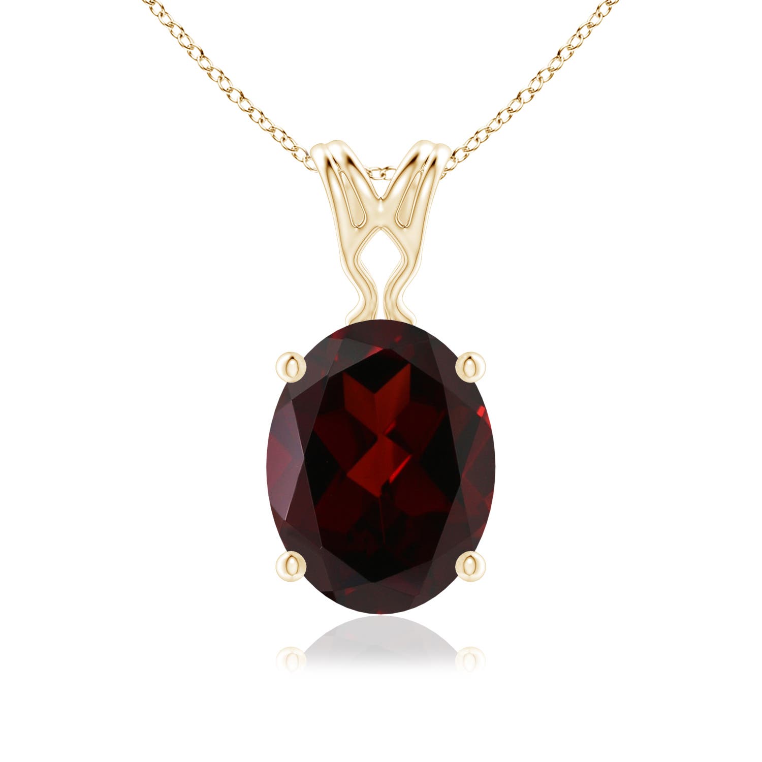 A - Garnet / 2 CT / 14 KT Yellow Gold