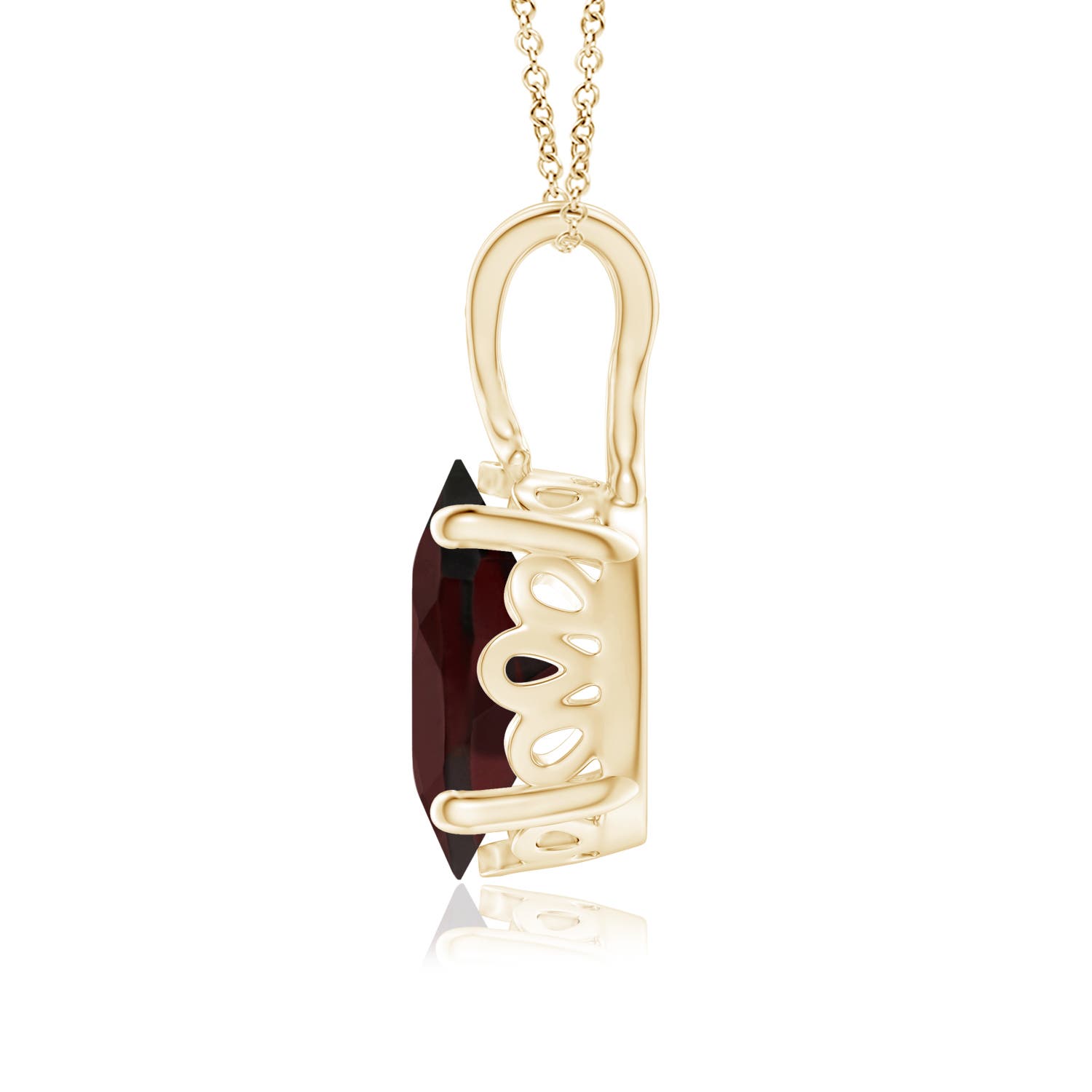 A - Garnet / 2 CT / 14 KT Yellow Gold