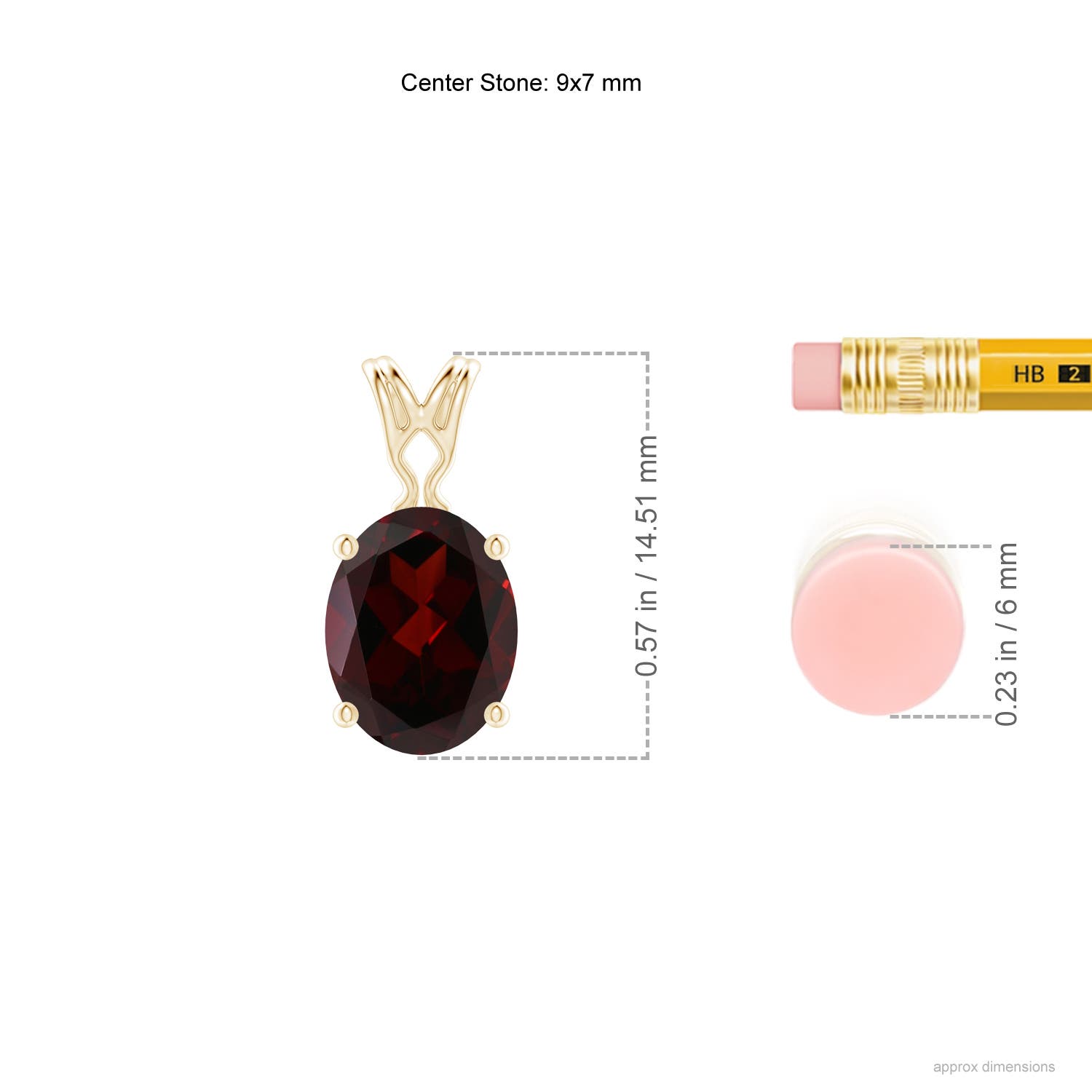 A - Garnet / 2 CT / 14 KT Yellow Gold