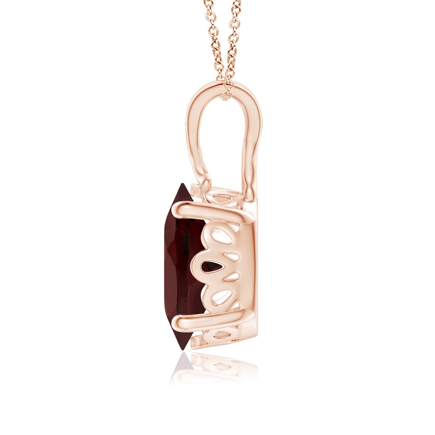 AA - Garnet / 2 CT / 14 KT Rose Gold