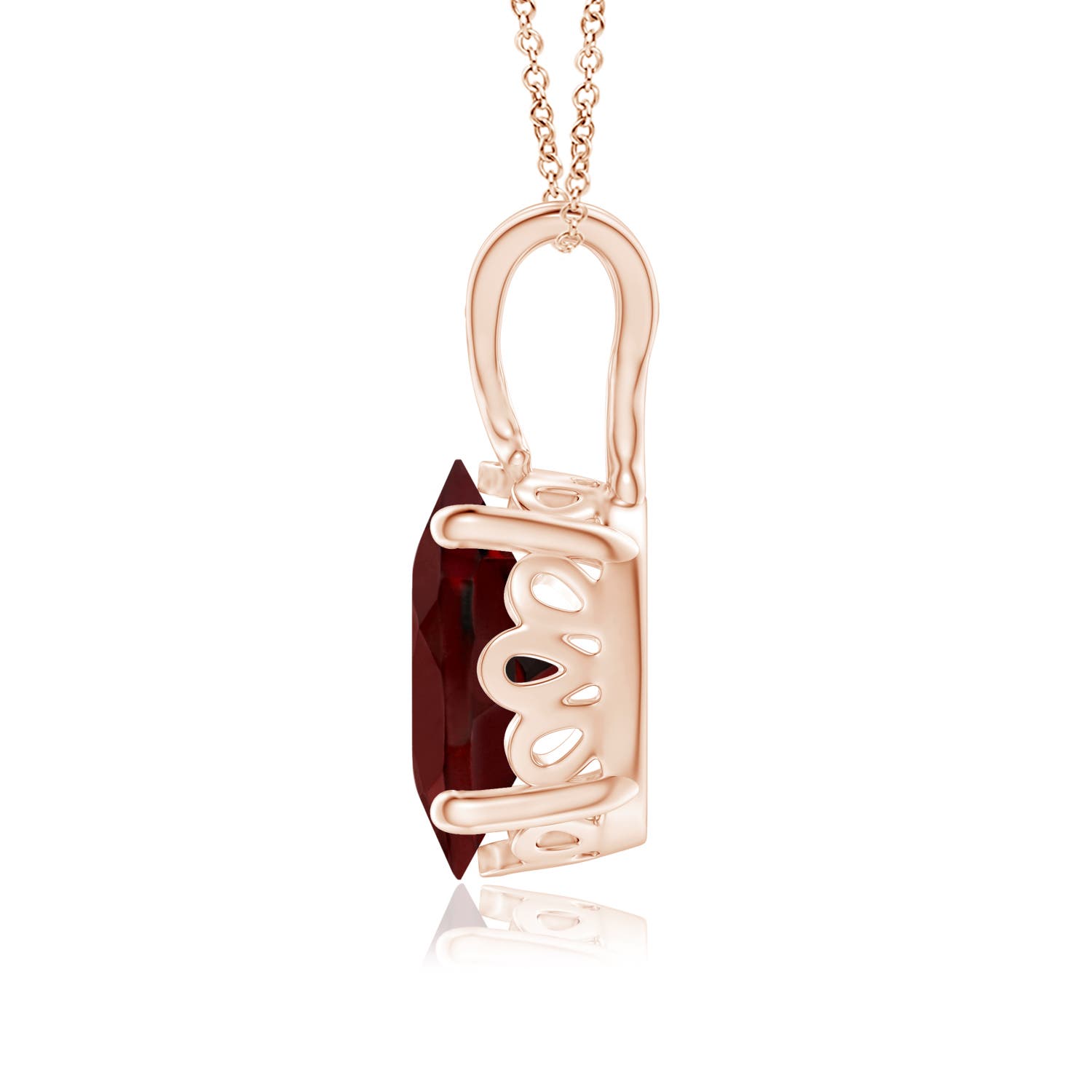 AAA - Garnet / 2 CT / 14 KT Rose Gold