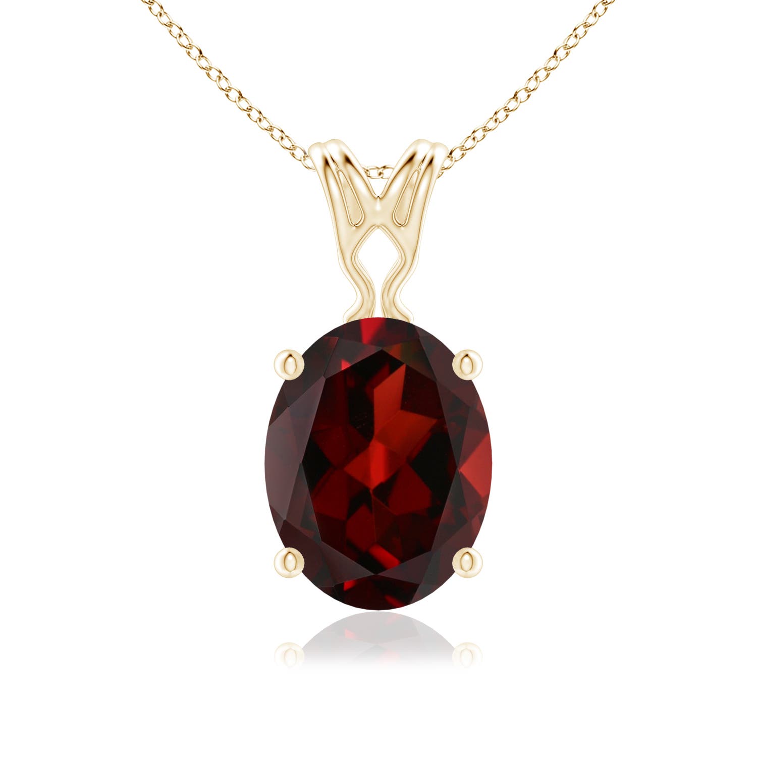 AAA - Garnet / 2 CT / 14 KT Yellow Gold