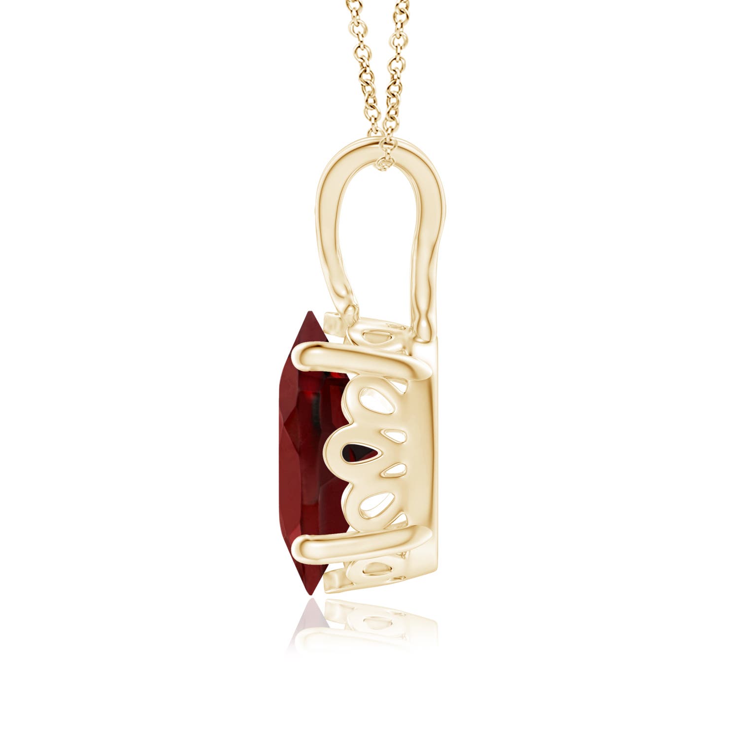 AAAA - Garnet / 2 CT / 14 KT Yellow Gold