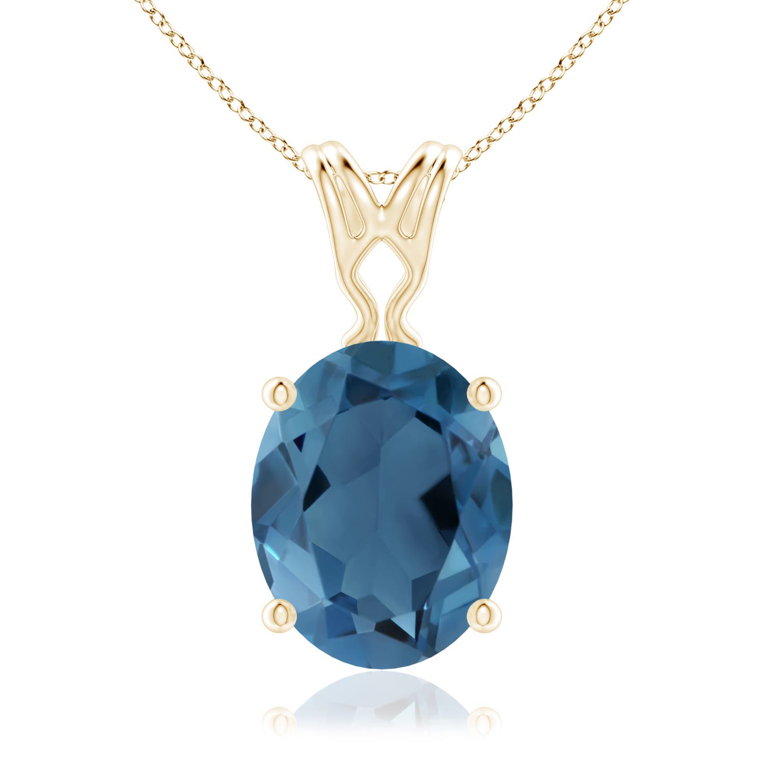 A - London Blue Topaz / 3.25 CT / 14 KT Yellow Gold