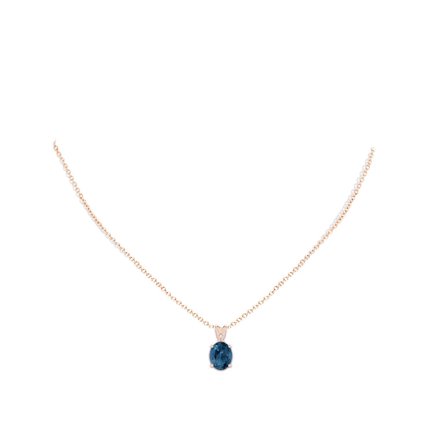 AA - London Blue Topaz / 3.25 CT / 14 KT Rose Gold