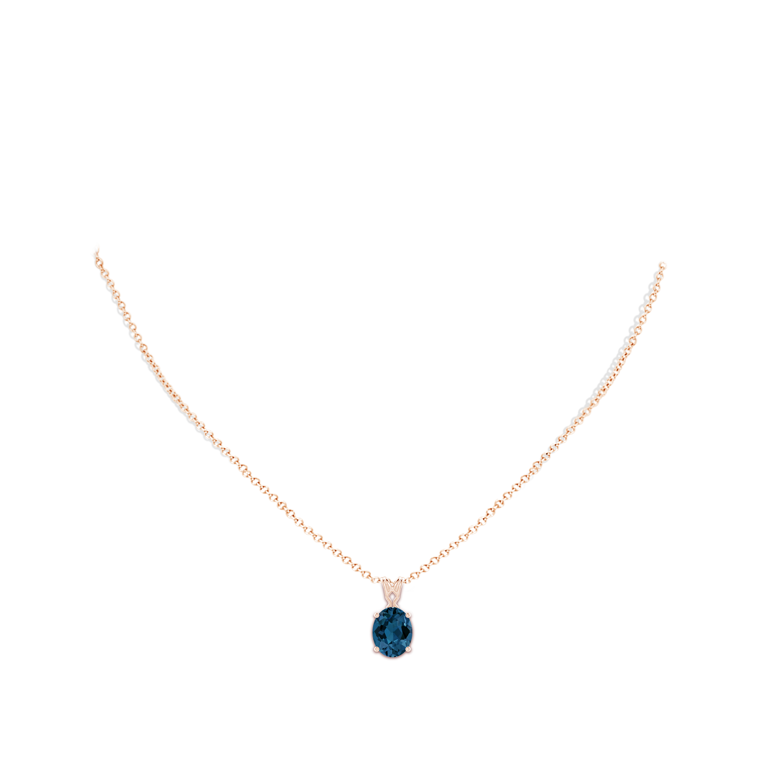 AAA - London Blue Topaz / 3.25 CT / 14 KT Rose Gold