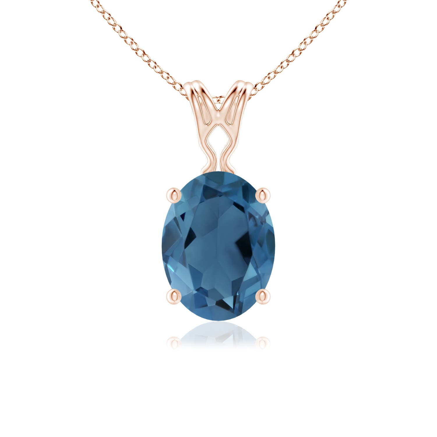 A - London Blue Topaz / 1.5 CT / 14 KT Rose Gold