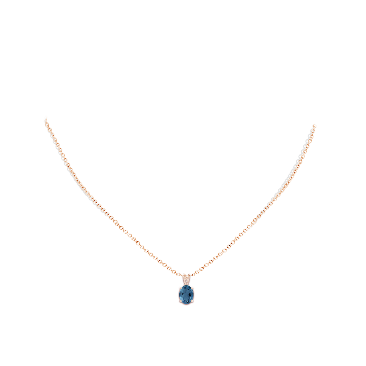 A - London Blue Topaz / 1.5 CT / 14 KT Rose Gold