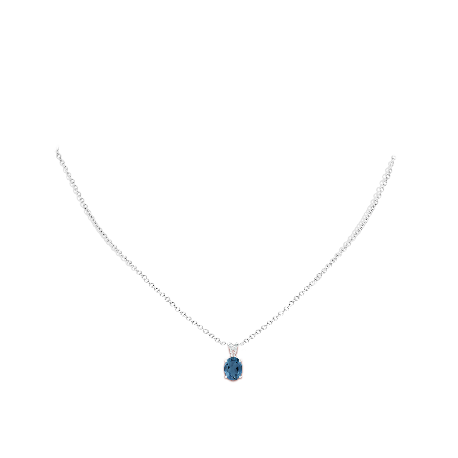 A - London Blue Topaz / 1.5 CT / 14 KT White Gold