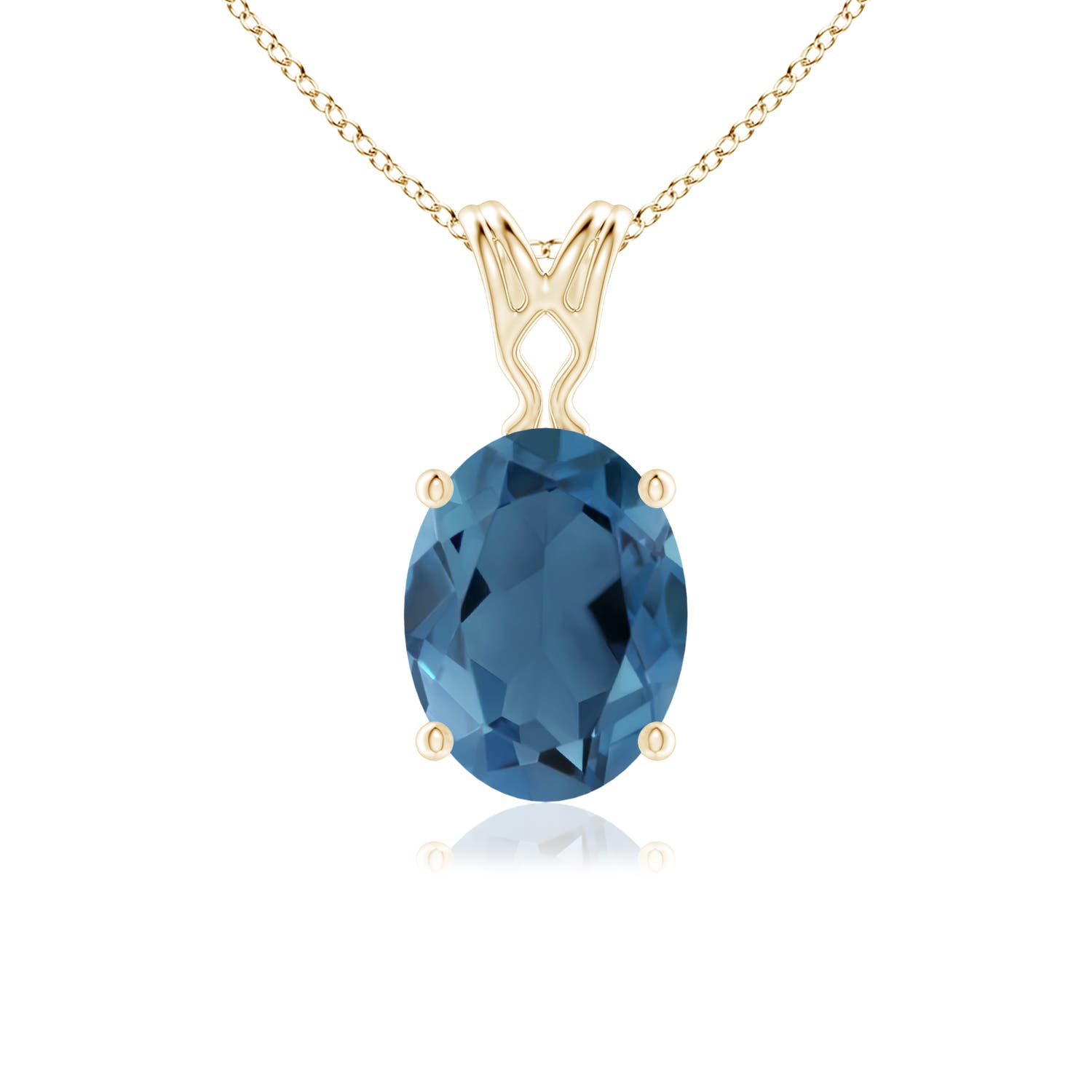 A - London Blue Topaz / 1.5 CT / 14 KT Yellow Gold