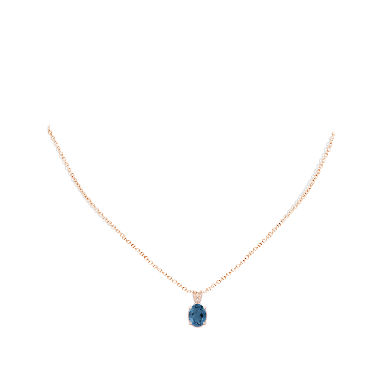 A - London Blue Topaz / 2.25 CT / 14 KT Rose Gold