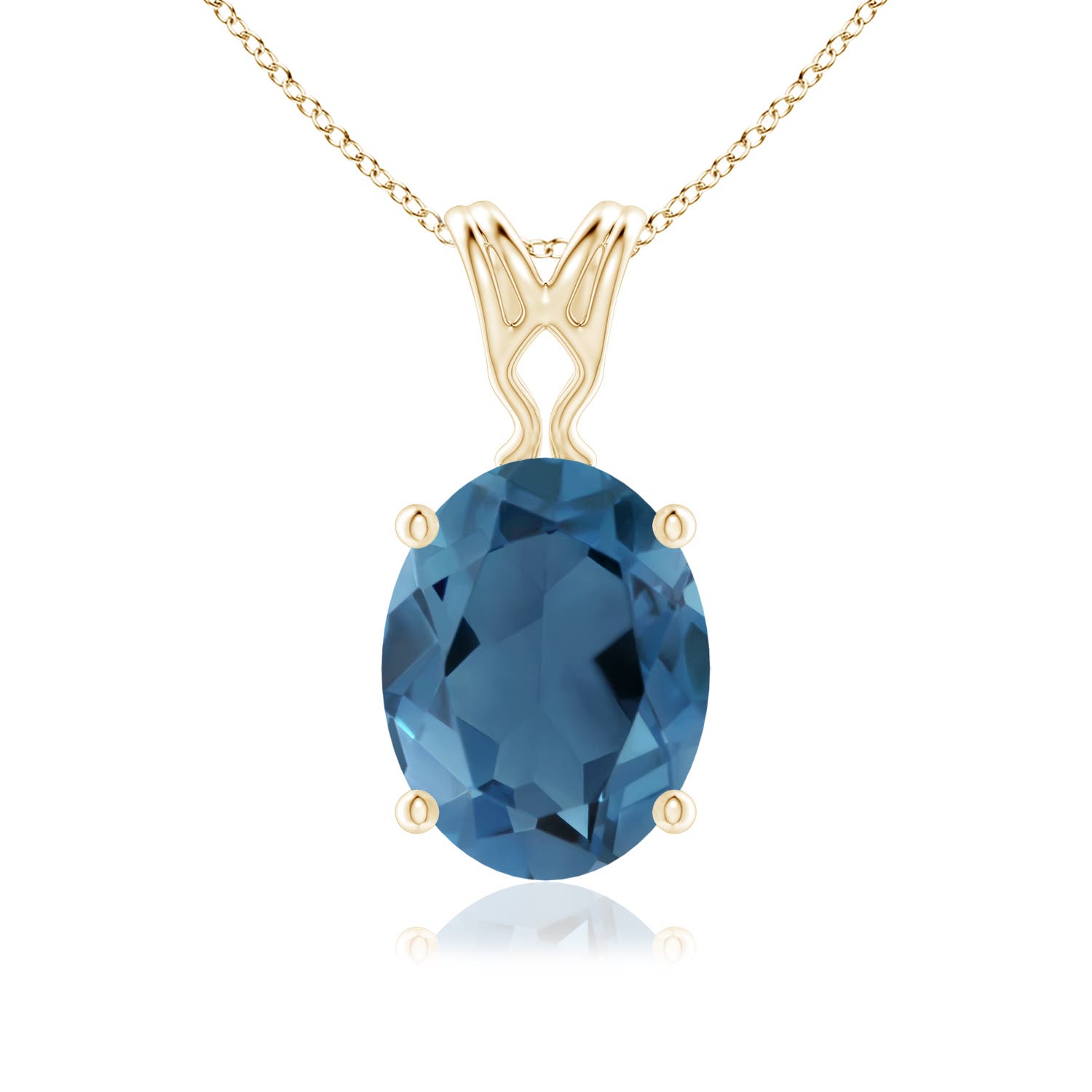 A - London Blue Topaz / 2.25 CT / 14 KT Yellow Gold