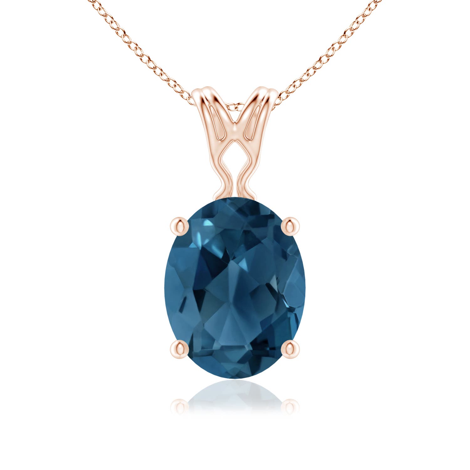 AA - London Blue Topaz / 2.25 CT / 14 KT Rose Gold