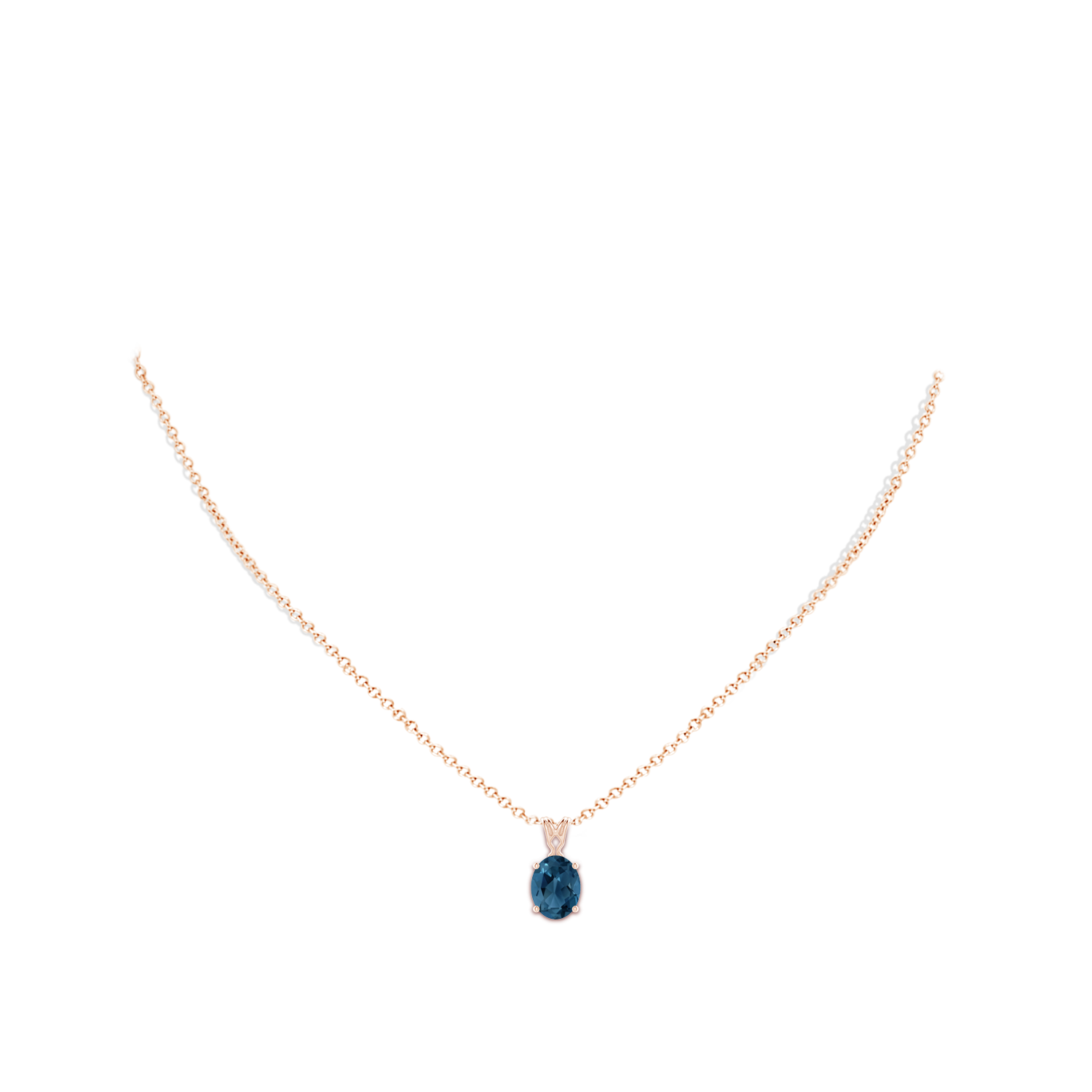 AA - London Blue Topaz / 2.25 CT / 14 KT Rose Gold