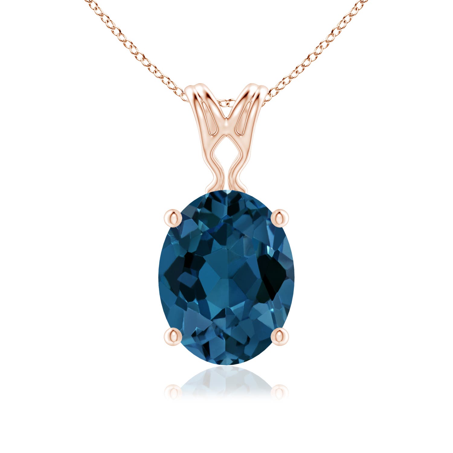 AAA - London Blue Topaz / 2.25 CT / 14 KT Rose Gold