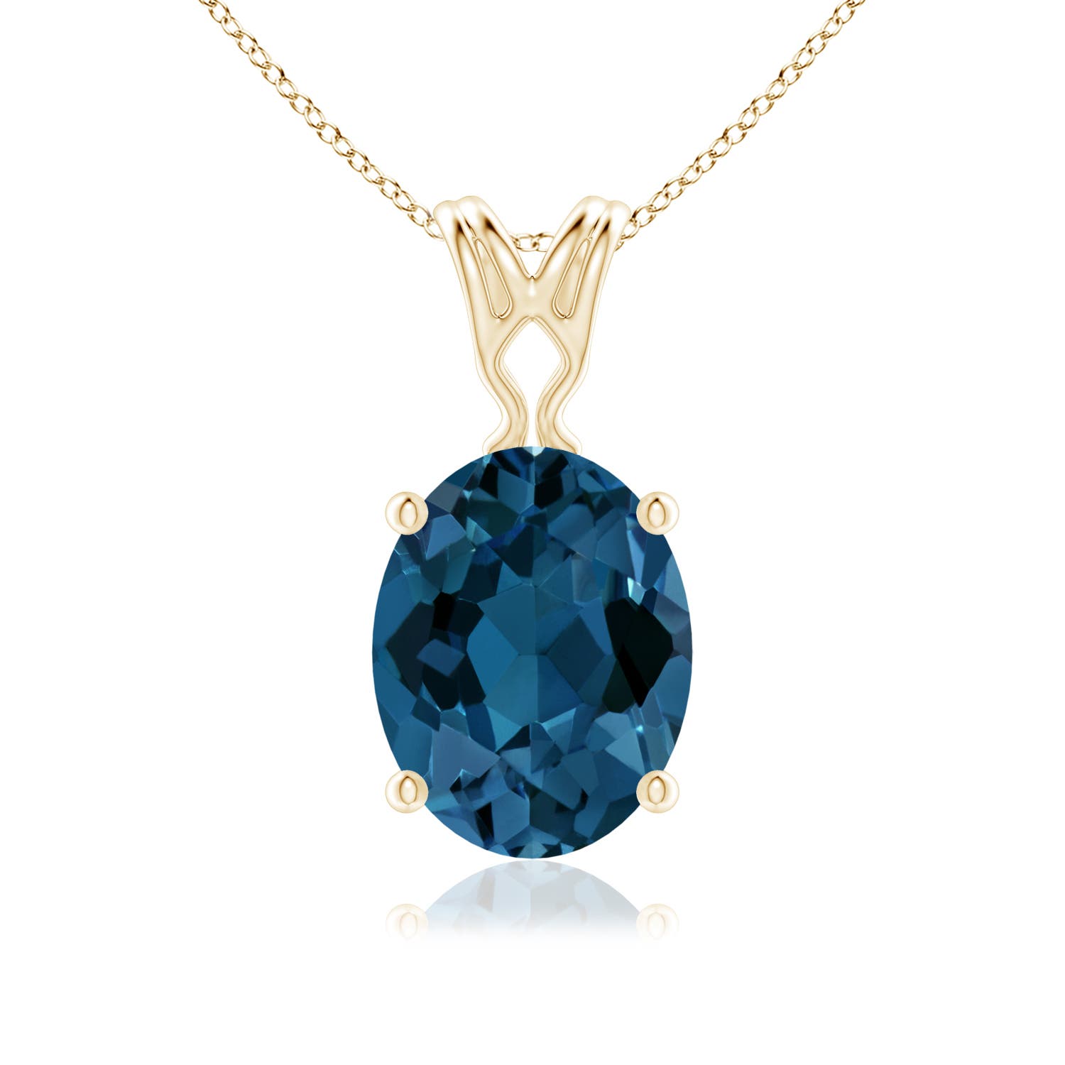 AAA - London Blue Topaz / 2.25 CT / 14 KT Yellow Gold