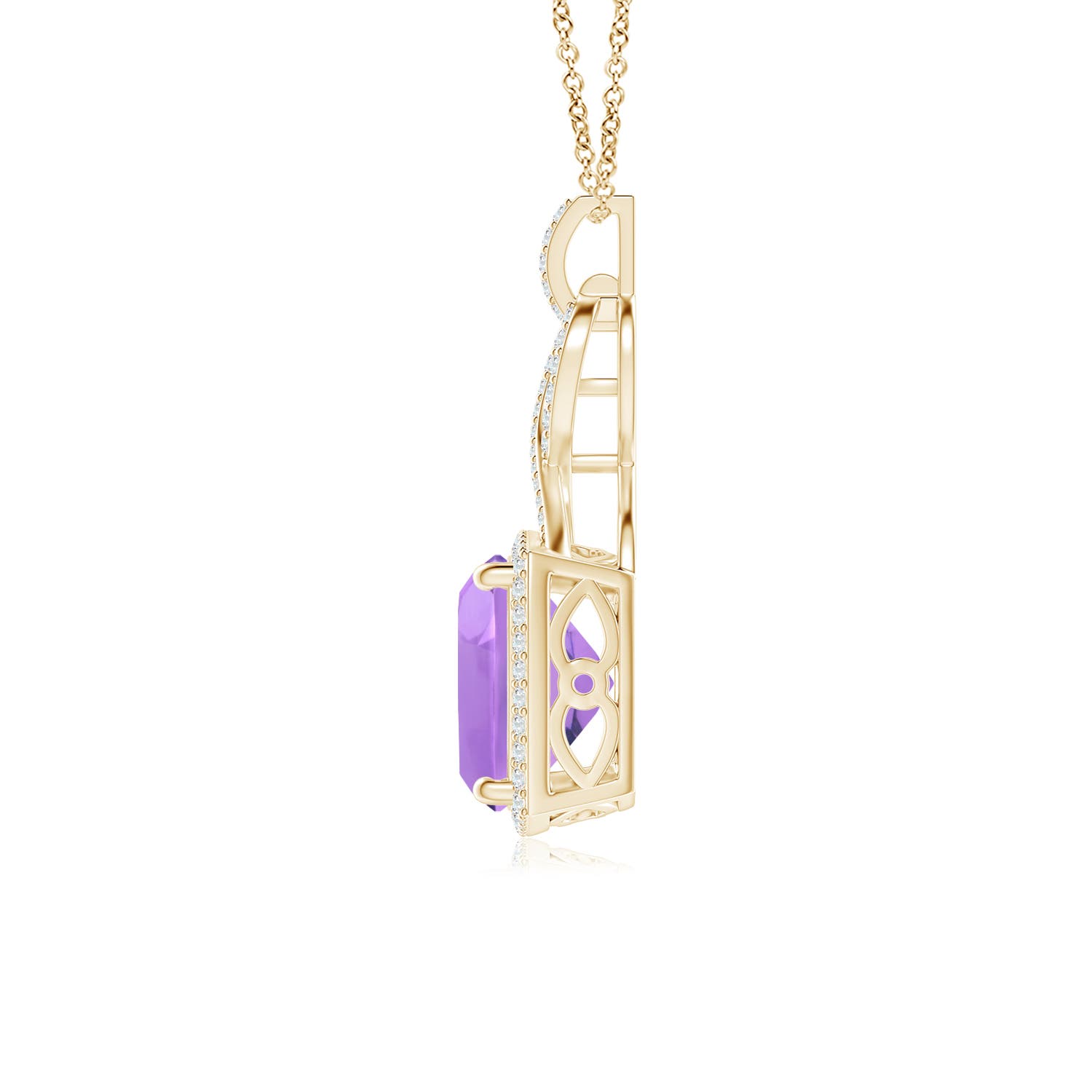 A - Amethyst / 3.96 CT / 14 KT Yellow Gold