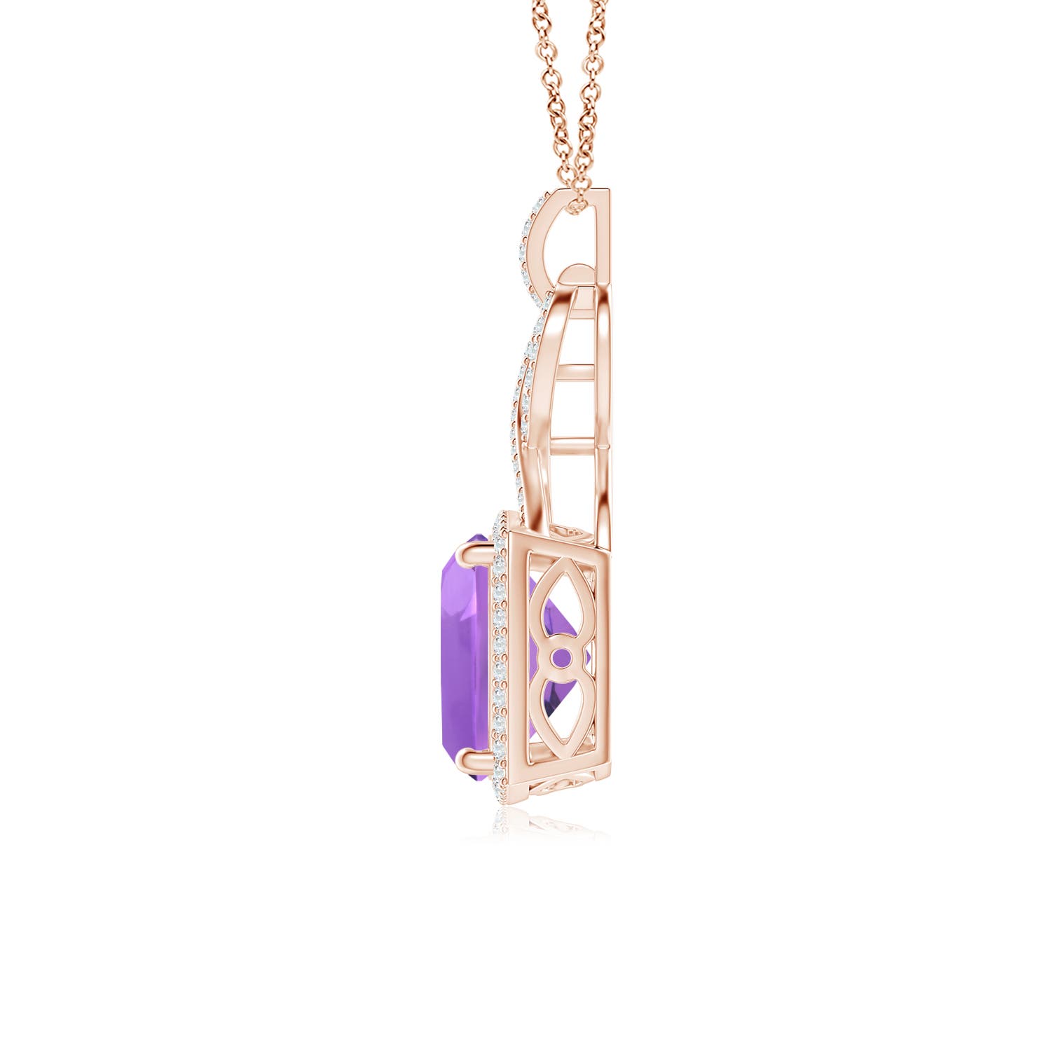 AA - Amethyst / 3.96 CT / 14 KT Rose Gold