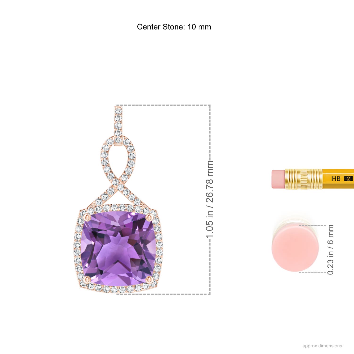 AA - Amethyst / 3.96 CT / 14 KT Rose Gold