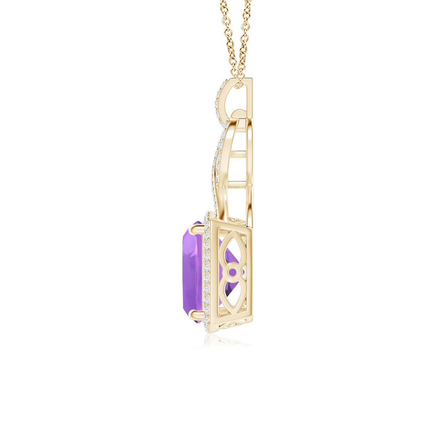 AA - Amethyst / 3.96 CT / 14 KT Yellow Gold